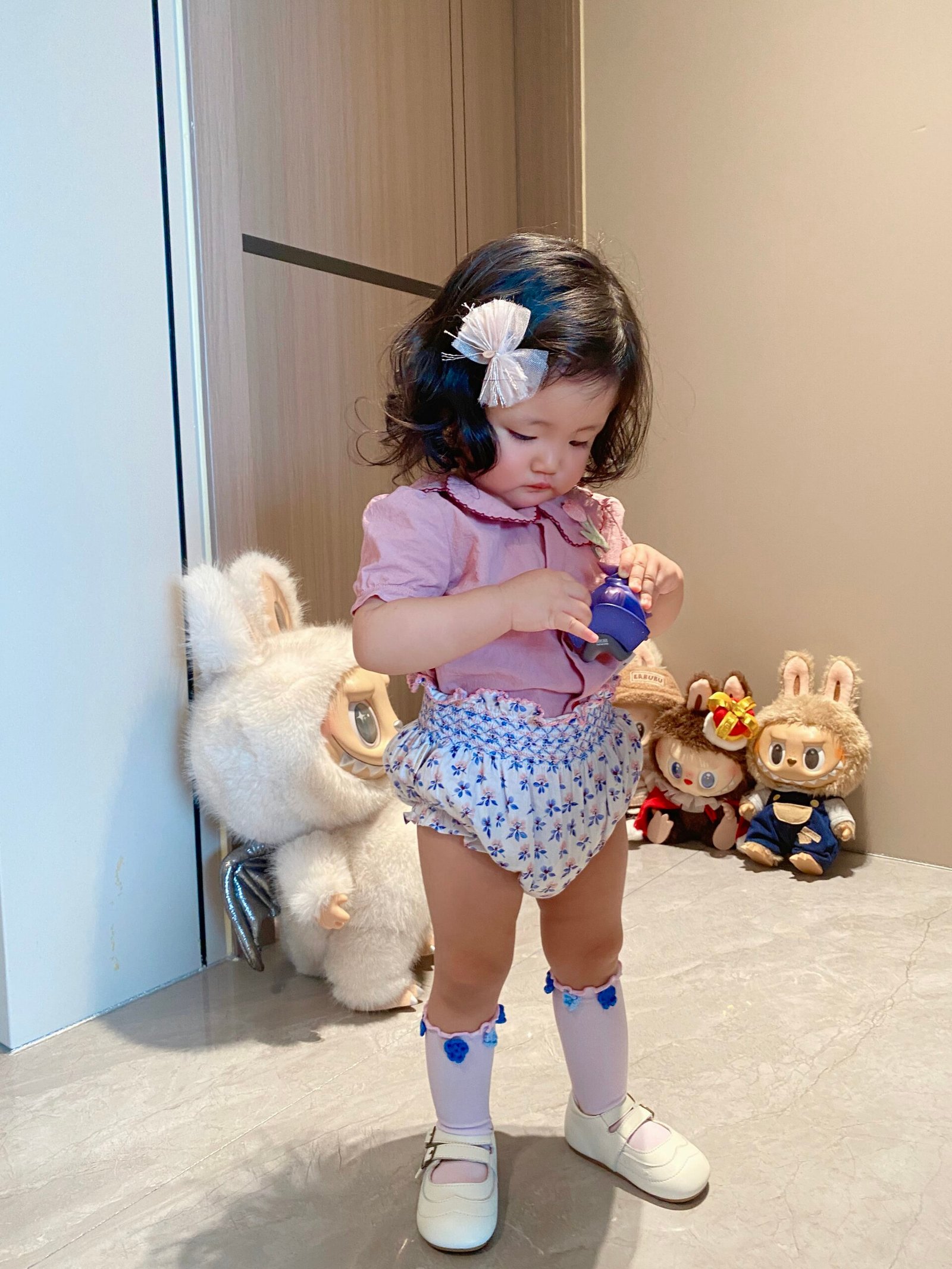 Scarlet & Azure Balloon Pants with Annie Petal Blouse