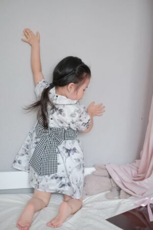 Frost Ink Backless Romper and Dress Set